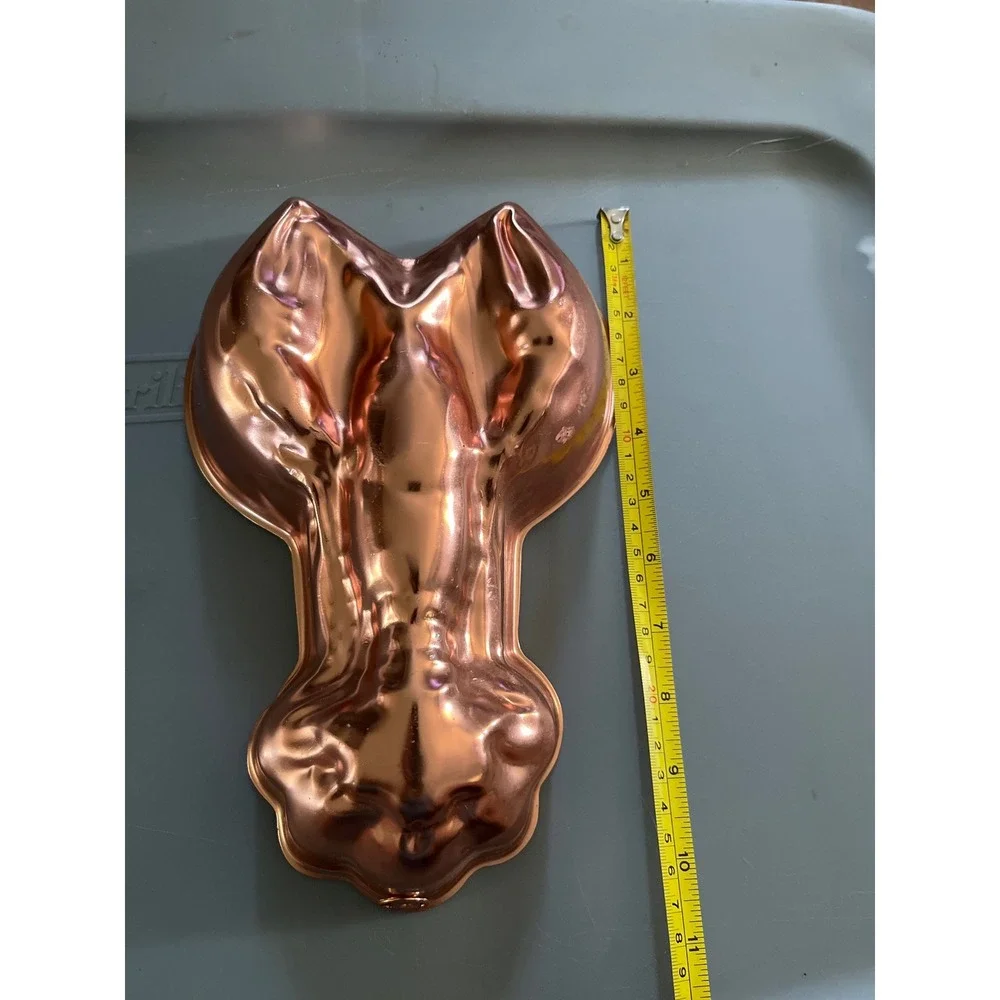 Vintage Copper Lobster Jello Mold Cake Pan Coastal Kitchen Decor 10.5 Inch